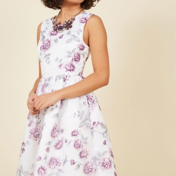 Thriving Lifestyle Fit and Flare Dress in Zinnia - Picture 4 of 4